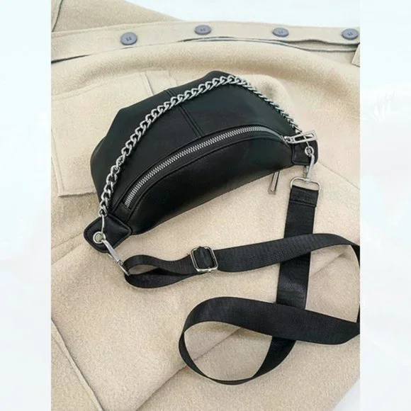 New Chain Fanny Pack Black 82 - Picture 3 of 4